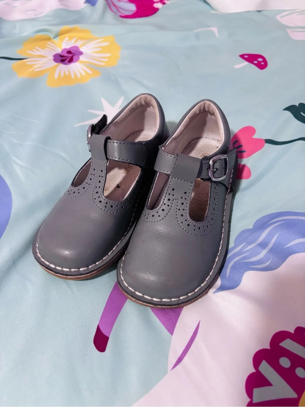 Classic Girls' Mary Jane Shoes - Gray